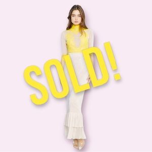 We Are HAH / Maxi Dress / Nude Yellow / Reversible / Lined / NWT / SMALL